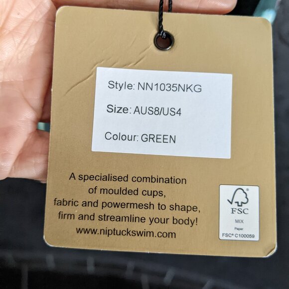 NWT Nip Tuck Swim Floral One Piece Criss Cross Swimsuit Multi Fit Cup US Size 4 - Picture 10 of 12